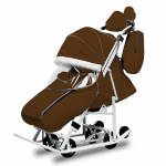 Санки-коляска Pikate Arctic — шоколад