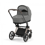 Коляска для новорожденных Cybex Priam IV (шасси Rosegold) — Soho Grey