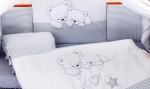 Сменный комплект постельного белья Lepre Sweet Bears 3 предмета (125*65) — 21 серый/полоска