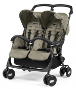 Коляска для двойни Peg Perego Aria Shopper Twin — Geo Beige (2 накидки)