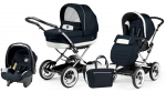 Коляска 3 в 1 Peg Perego Culla Elite Chrome + Seggiolino Giro + Viaggio SL — Luxe Blue