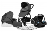 Коляска 3 в 1 KinderKraft Movo — black
