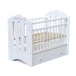 Детская кроватка ВДК BONNE (маятник) — белый