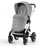 Прогулочная коляска Cybex Talos S Lux — SLV Stone Grey с дождевиком