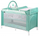 Манеж-кровать LORELLI Verona 2 Plus — Зелёный / Green Lines 1943