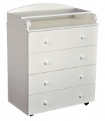 Пеленальный комод Антел Ульяна (2) ЛДСП 800/4 — Белый