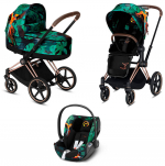 Коляска 3 в 1 Cybex Priam III Birds of Paradise (Cloud Z i-Size) — Rosegold