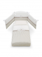 Комплект постельного белья Erbesi Mirtillo (3 предмета) — Белый/Песочный