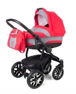 Коляска для новорожденных Esspero Discovery (шасси Black) — Red Grey