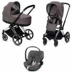 Коляска 3 в 1 Cybex Priam III (шасси Chrome Black) — Manhattan Grey
