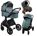 Коляска 3 в 1 Amarobaby Motus Premium Ecco — лагуна