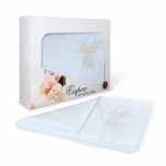 Комплект постельного белья в коляску Esspero Lui 5 предметов — Бант Голубой