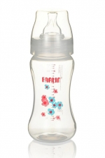 Полипропиленовая бутылочка для кормления с широким горлышком Farlin — розовая