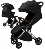 Прогулочная коляска Amarobaby Handy — черный/серебряный