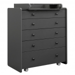 Комод ANTEMI Mari с пеленальным столиком — Графит