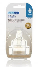 Соски Bebe Due Medic 2 шт. в упак. — "Средний поток" 3-6 мес