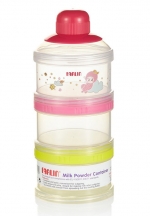 Набор сборных контейнеров для молока и питания Farlin, 3 шт. без крышки — Розовый