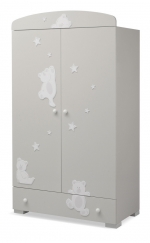 Шкаф двустворчатый Erbesi Cucu — Glossy Grey (глянцевый серый)