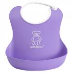 Нагрудник мягкий пластиковый для кормления ребенка BabyBjorn — Лиловый