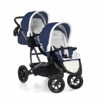 Коляска для двойни Esspero Duetto (шасси Graphite) — Navy Grey