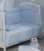 Постельный комплект Roman Baby POLVERE DI STELLE 5 предметов — Light Blue (Голубой)