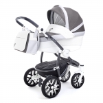 Коляска для новорожденных Esspero Grand Discovery (шасси Graphite White) — Royal Light Grey