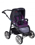 Коляска 2 в 1 Patron Fenix 4XC-B (черная рама) — gento wine purple 629