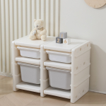 Стеллаж для игрушек UNIX Kids(4 ящика) — Grey