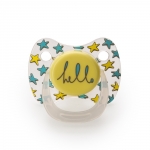 Соска-пустышка ортодонтической формы с колпачком Happy Baby 13011/1 — yellow