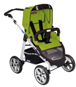 Коляска 2 в 1 Patron Fenix 4XC-S (серебряная рама) — spirit lime 659