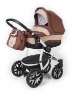 Коляска для новорожденных Esspero Discovery (шасси White) — Brown Beige