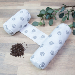 Подушка (валик-позиционер для боковой поддержки) Amarobaby с лузгой гречихи Nature Anatomy — Лапки серые