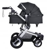 Коляска-трансформер Farfello Diamond All-season — Насыщенный черный