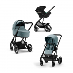 Коляска 3 в 1 Cybex Balios S Lux BLK — Sky Blue