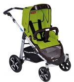 Коляска 2 в 1 Patron Fenix 4C-S (серебряная рама) — spirit lime 659