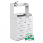 Пеленальный комод Атон Сириус-2 с полкой 805, 5 ящиков — Белый