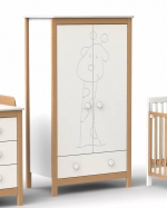 Шкаф Fiorellino Giraffe — Белый/Натуральный