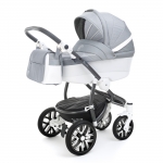 Коляска для новорожденных Esspero Grand Discovery (шасси Graphite White) — Jeans Grey