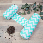 Подушка (валик-позиционер для боковой поддержки) Amarobaby с лузгой гречихи Nature Anatomy — Зигзаг мята