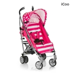 Коляска-трость iCoo Pluto — stripe pink