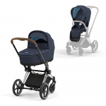 Коляска 2 в 1 Cybex Priam IV (шасси Chrome Brown) — Nautical Blue