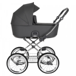 Коляска 2 в 1 Roan Bass Next Classic, d14 — Steel Grey/Chrome//руч.Серый