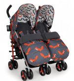Коляска для двойни и погодок COSATTO Supa Dupa — Charcoal Mister Fox