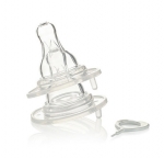 Эластичные силиконовые соски Farlin на широкое горлышко, 2 шт. в упак. — Средний поток