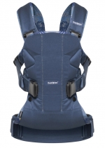 Рюкзак-Кенгуру BabyBjorn One Cotton Mix — Пепельно-синий с принтом