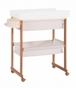 Пеленальный комод с ванночкой Micuna B-1158 plus — Honey, цвет матрасика: Beige Dots