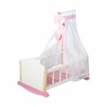 Кукольная колыбель ROBA Scarlett — Белый/Розовый/Натуральный