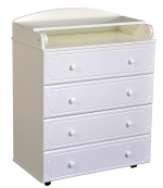 Пеленальный комод Антел Ульяна (5) 800/4 МДФ  — Белый