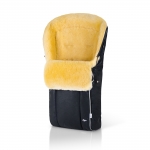 Конверт в коляску меховой Esspero Nicolas Leatherette (натуральная овчина) — Black 