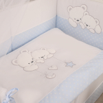 Комплект постельного белья Lepre Sweet Bears 6 предметов (125*65) — 26 голубой/горох